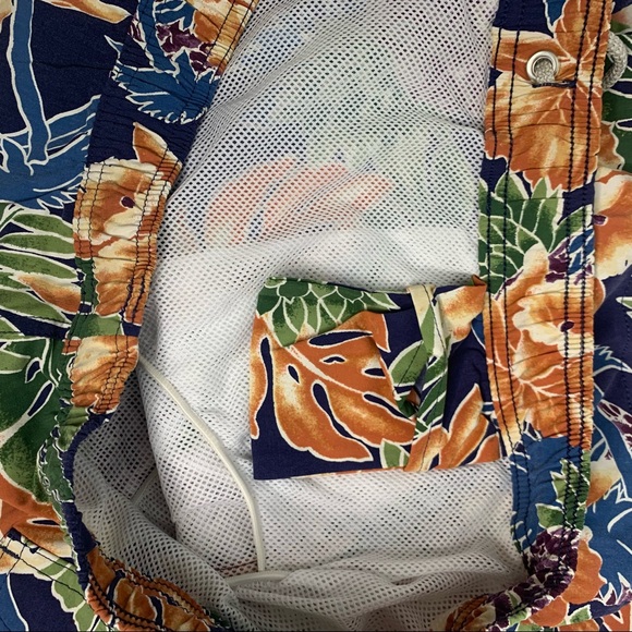 J. Crew Tropical Print Drawstring Elastic Waist Swim Trunk - Picture 8 of 8